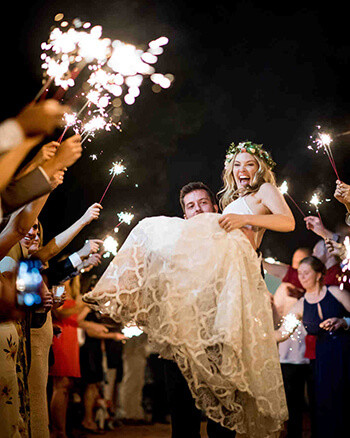 carrying through sparkler exit